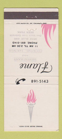 Matchbook Cover - Plame Restaurant Cincinnati OH 30 Strike