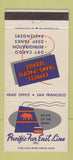 Matchbook Cover - Pacific Far East Line San Francisco CA shipping  30 Strike