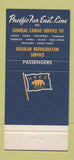 Matchbook Cover - Pacific Far East Line San Francisco CA shipping  30 Strike