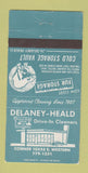 Matchbook Cover - Delaney Heald Drive In Cleaners Chicago IL 30 Strike