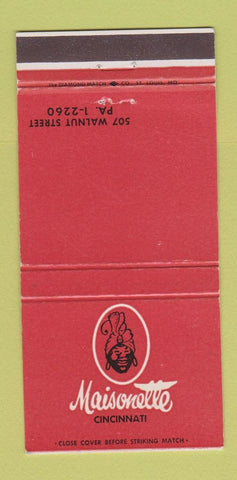 Matchbook Cover - Maisonette Cincinnati OH 30 Strike