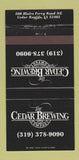 Matchbook Cover - Cedar Brewing Beer Cedar Rapids IA 30 Strike