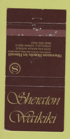 Matchbook Cover - Sheraton Hotel Waikiki Hawaii 30 Strike