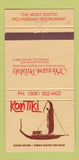 Matchbook Cover - Kon Tiki Polynesian Sheraton Waikiki Hawaii Honolulu 30 Strike