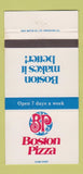 Matchbook Cover - Boston Pizza Canada WEAR 30 Strike
