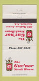 Matchbook Cover - The Guv'nor Steak House New York City 30 Strike