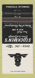 Matchbook Cover - Stockmen's Bar Lounge Pinedale WY WEAR 30 Strike