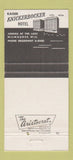Matchbook Cover - Red Lion Room Knickerbocker Hotel Milwaukee WI 30 Strike