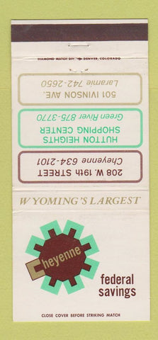 Matchbook Cover - Cheyenne Federal Savings WY WEAR 30 Strike