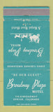 Matchbook Cover - Broadway Plaza Motel Denver Colorado WEAR 30 Strike