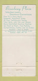 Matchbook Cover - Broadway Plaza Motel Denver Colorado WEAR 30 Strike