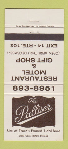 Matchbook Cover - Palliser Restaurant Motel Truro NS 30 Strike