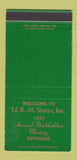 Matchbook Cover URM Stores Stockholders Meeting Spokane WA SAMPLE 1955 30 Strike