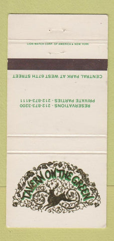 Matchbook Cover - Tavern on the Green New York City 30 Strike