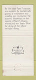 Matchbook Cover - Pete Fountain's New Orleans LA Hilton WEAR 30 Strike