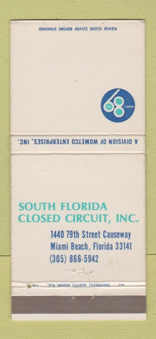 Matchbook Cover - South Florida Closed Circuit Miami Beach FL 30 Strike
