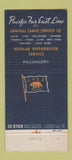Matchbook Cover - Pacific Far East Line San Francisco CA shipping  30 Stick
