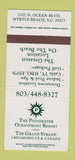 Matchbook Cover - The Poindexter Resort Myrtle Beach SC 30 Strike