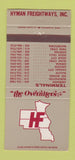 Matchbook Cover - Hyman Freightways Trucking  30 Strike