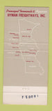 Matchbook Cover - Hyman Freightways Trucking  30 Strike