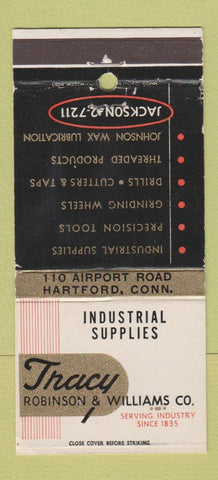 Matchbook Cover - Tracy Robinson Williams Industrial Hartford CT WEAR 30 Strike