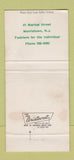 Matchbook Cover - The Gallery Morristown NJ clothes WEAR 30 Strike