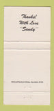Matchbook Cover - Arneson's Flowers Kenosha WI 30 Strike
