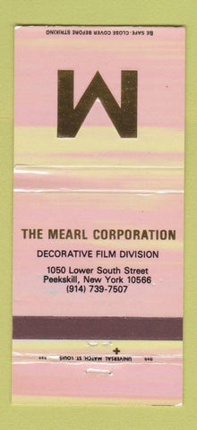 Matchbook Cover - The Mearl Corp Decorative Film Peekskill NY 30 Strike