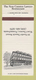 Matchbook Cover - New Country Lawyer Restaurant West Chester PA 30 Strike