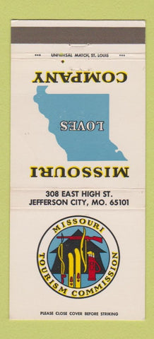 Matchbook Cover - Missouri Tourism Commission Jefferson City MO WEAR 30 Strike