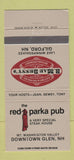 Matchbook Cover - Red Parka Pub Downtown Glen NH Gilford 30 Strike