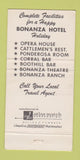 Matchbook Cover - Bonanza Hotel Casino Las Vegas NV girlie WEAR 30 Strike