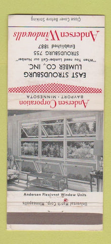 Matchbook Cover - Andersen Windows East Stroudsburg PA 30 Strike