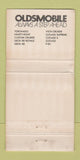 Matchbook Cover - 1972 Oldsmobile Merrimack St Manchester NH WORN 30 Strike