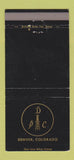 Matchbook Cover - Denver Petroleum Club Colorado WEAR 30 Strike