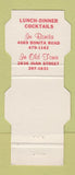 Matchbook Cover - La Pinata Mexican Restaurant Bonita CA