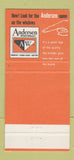 Matchbook Cover - Andersen Windows Kolbe Millwork Wausau WI 30 Strike