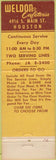 Matchbook Cover - Weldon Cafeteria Houston TX fried chicken