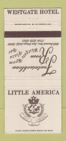 Matchbook Cover - Little America Westgate Hotel San Diego CA WEAR 30 Strike