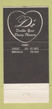 Matchbook Cover - D's Restaurant Syosset LI Monticello NY 30 Strike
