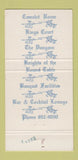 Matchbook Cover - Castle Restaurant Camelot  Leicester MA 30 Strike