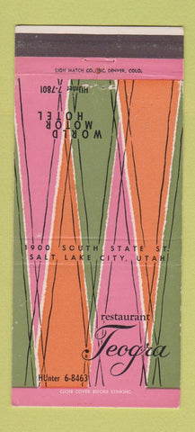 Matchbook Cover - Teogra Restaurant Salt Lake City UT 30 Strike