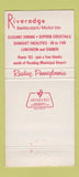 Matchbook Cover - The Silo Riveredge Restaurant Motor Inn Reading PA 30 Strike