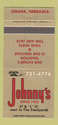 Matchbook Cover - Johnny's Cafe Omaha NE 30 Strike