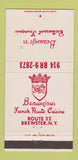 Matchbook Cover - Beausejour French Restaurant Brewster NY 30 Strike