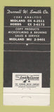 Matchbook Cover - Darrell W Smith Midland TX Hobbs NM Copy Microfilm 30 Strike