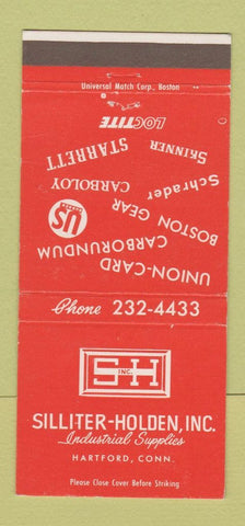 Matchbook Cover - Silliter Holden Industrial Supply Hartford CT 30 Strike