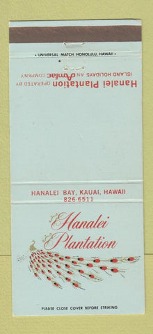 Matchbook Cover - Hanalei Plantation Kauai Hawaii 30 Strike