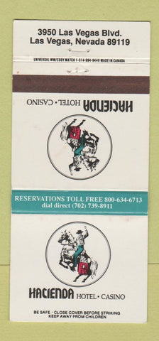 Matchbook Cover - Hacienda Hotel Casino Las Vegas NV 30 Strike