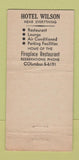 Matchbook Cover - Hotel Wilson New York City WEAR 30 Strike